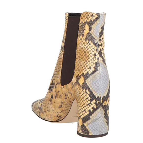NEW TORY BURCH BANANA EMBOSSED SNAKESKIN LEATHER CHELSEA ANKLE BOOTIES BOOTS 6 - Picture 5 of 16